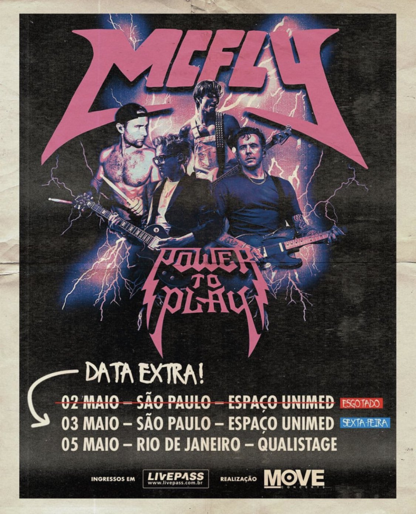 Pôster de McFly no Brasil 2024